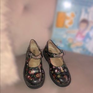 Girls Moschino Mary Jane floral shoes